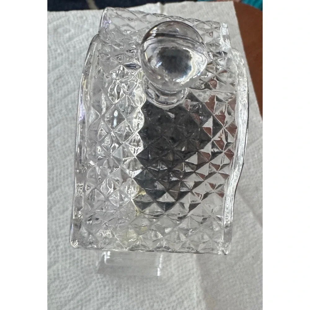 Crystal Legends Godinger Lead Crystal Grandfather Table Clock missing back cover